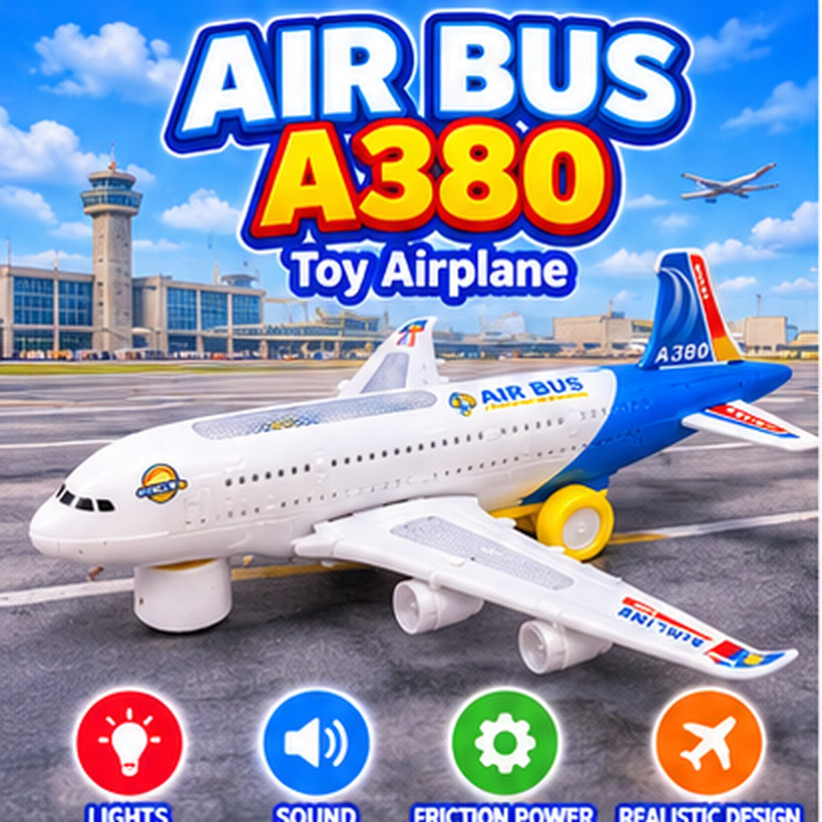 Interactive Pull-Back Aircraft with Wheels