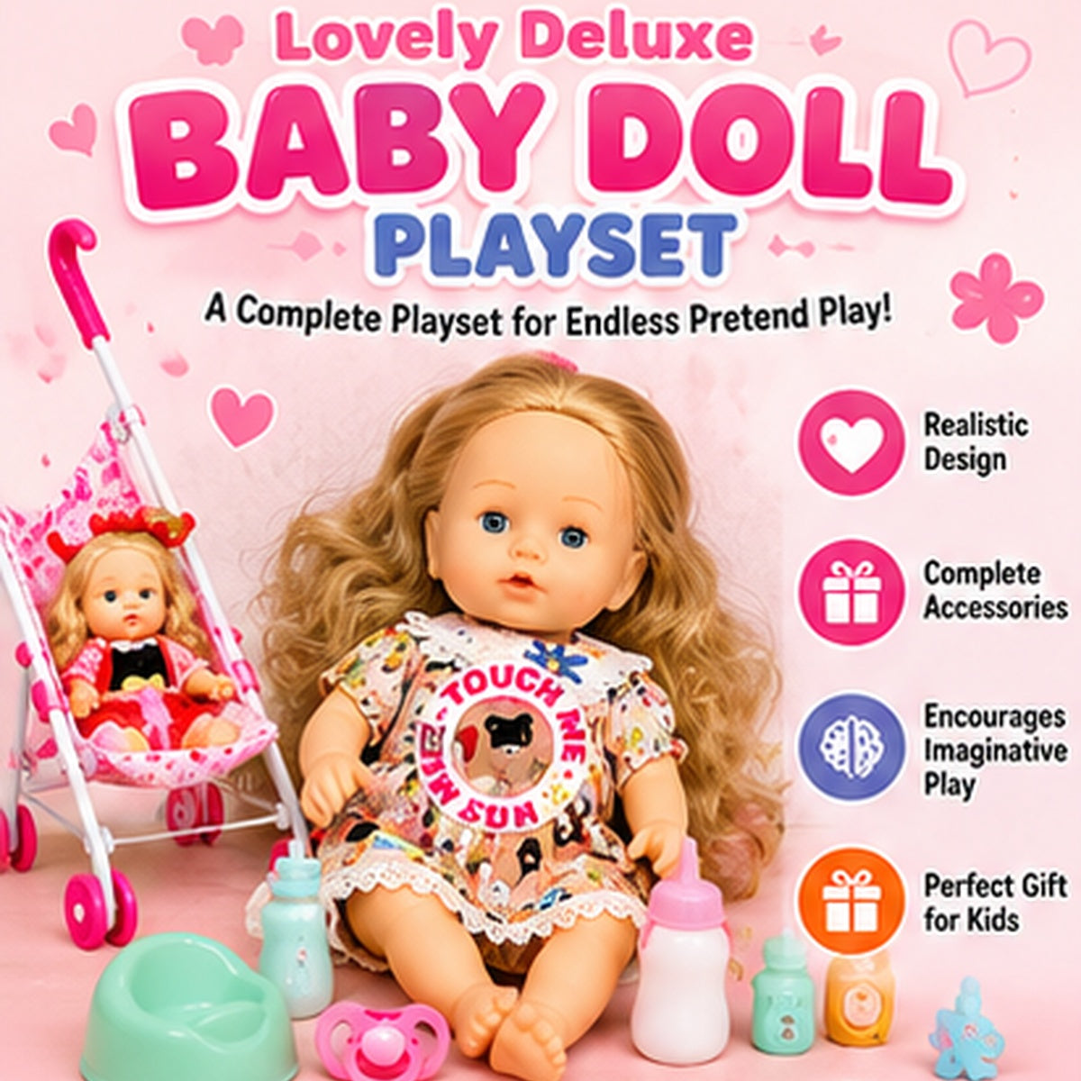 16-Piece Doll & Accessories Collection