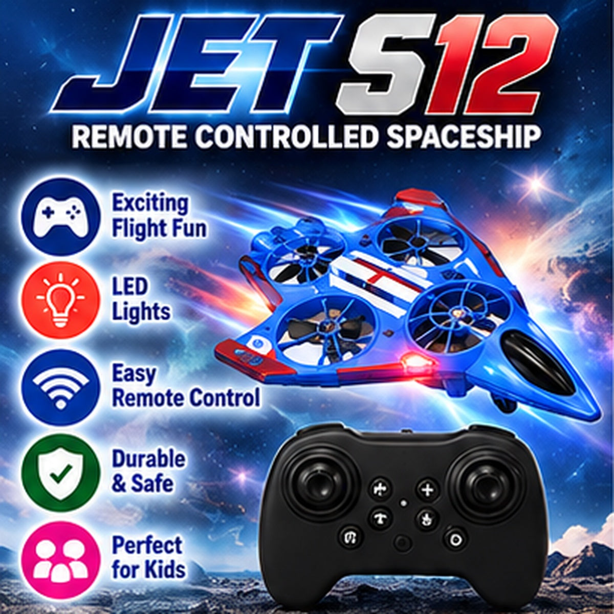 RFS12 RC Aerobatic Flying Drone