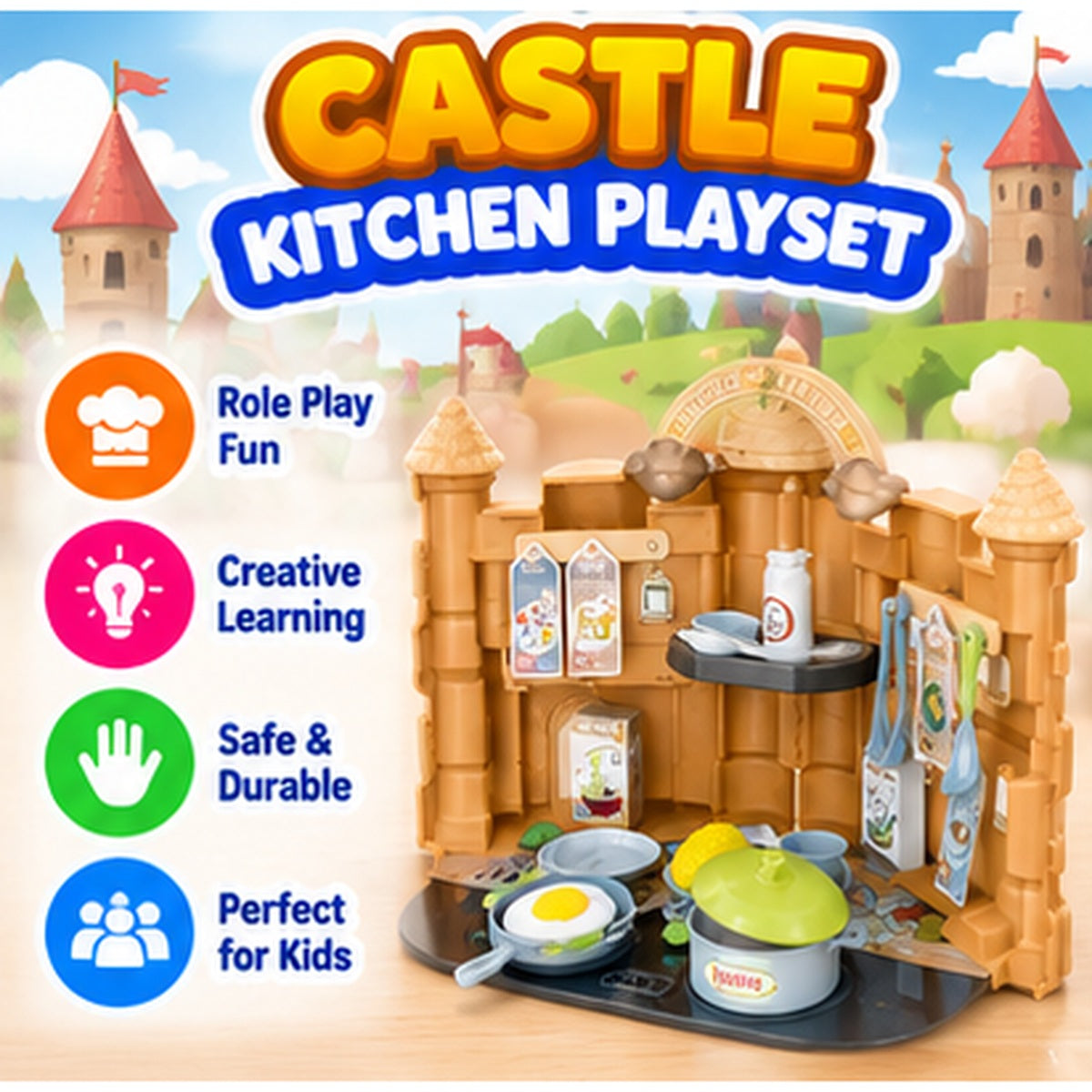 45-Piece Pretend Cooking & Housekeeping Set