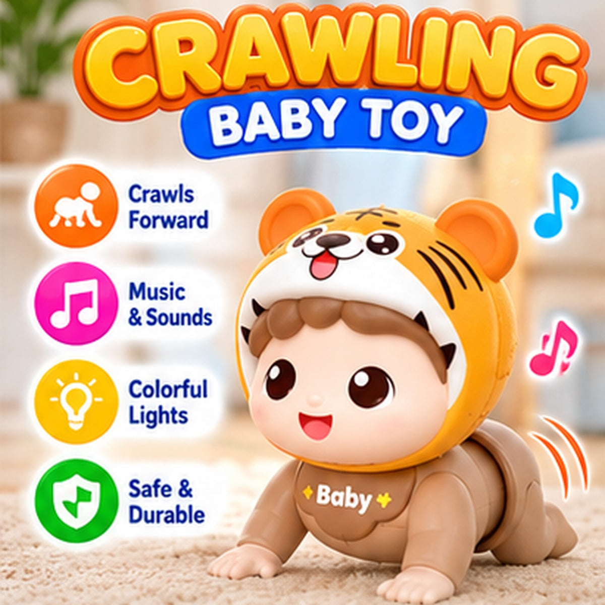 Electric Crawling Bear Toy