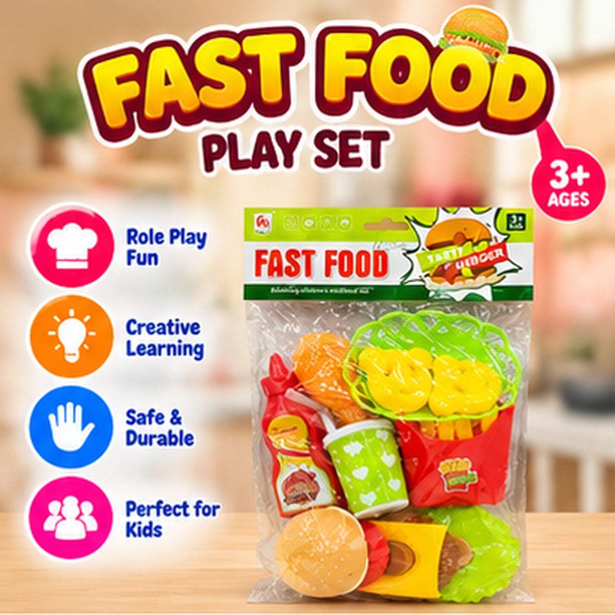 Fast Food Pretend Play Set