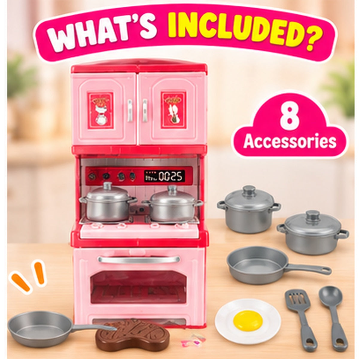 Interactive Miniature Cooking & Pretend Play Set