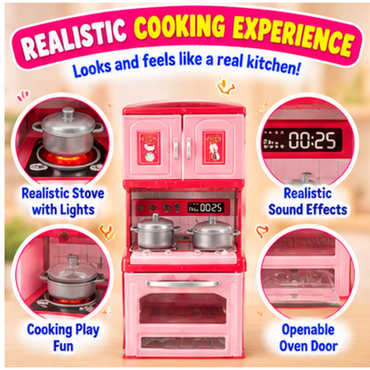 Interactive Miniature Cooking & Pretend Play Set
