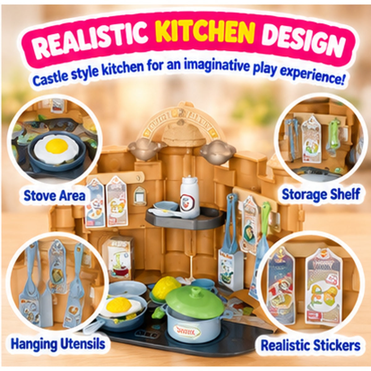 45-Piece Pretend Cooking & Housekeeping Set