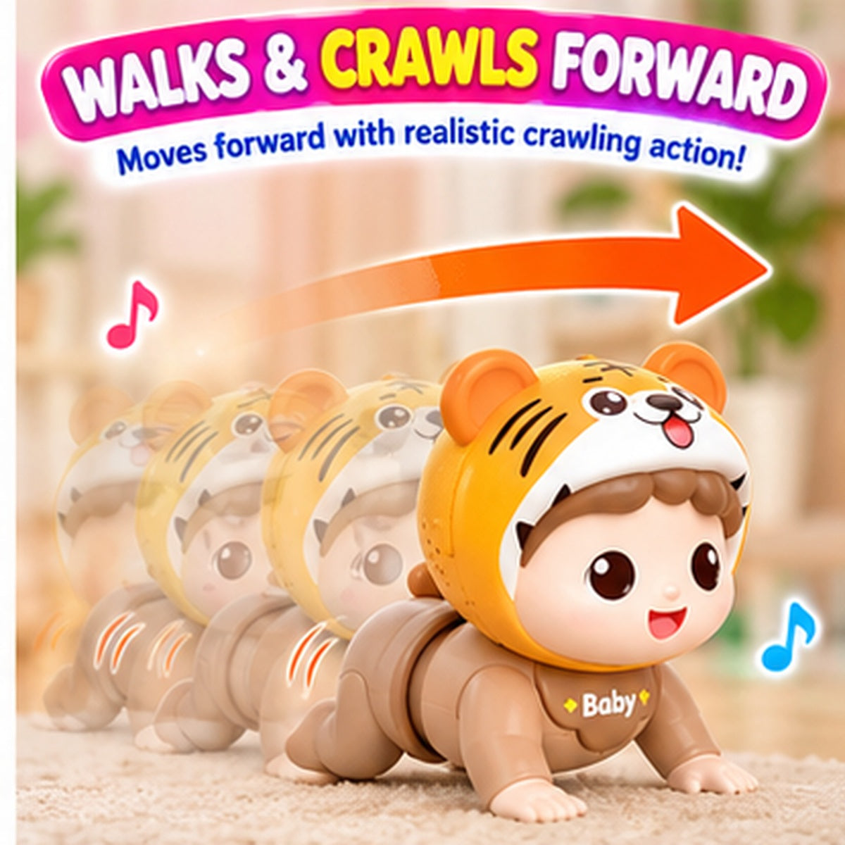 Electric Crawling Bear Toy