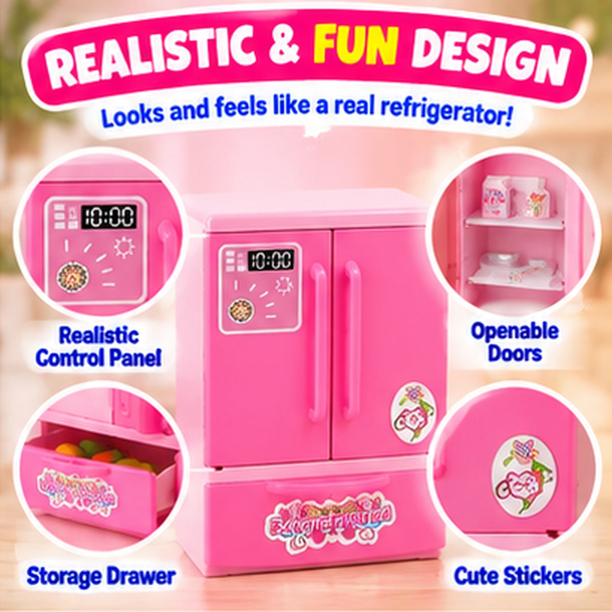 Interactive Miniature Kitchen Appliance Playset