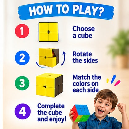 Color Matching Cube Puzzle Set