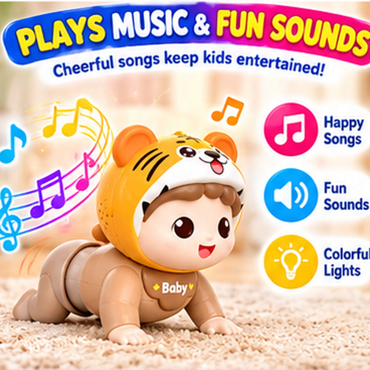 Electric Crawling Bear Toy