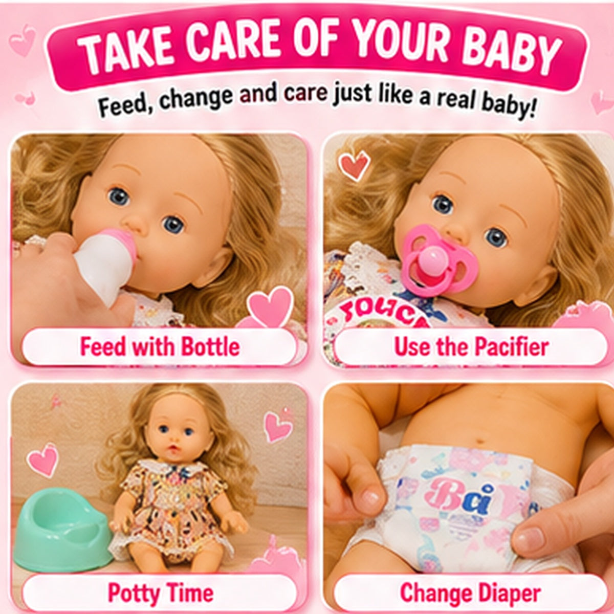 16-Piece Doll & Accessories Collection