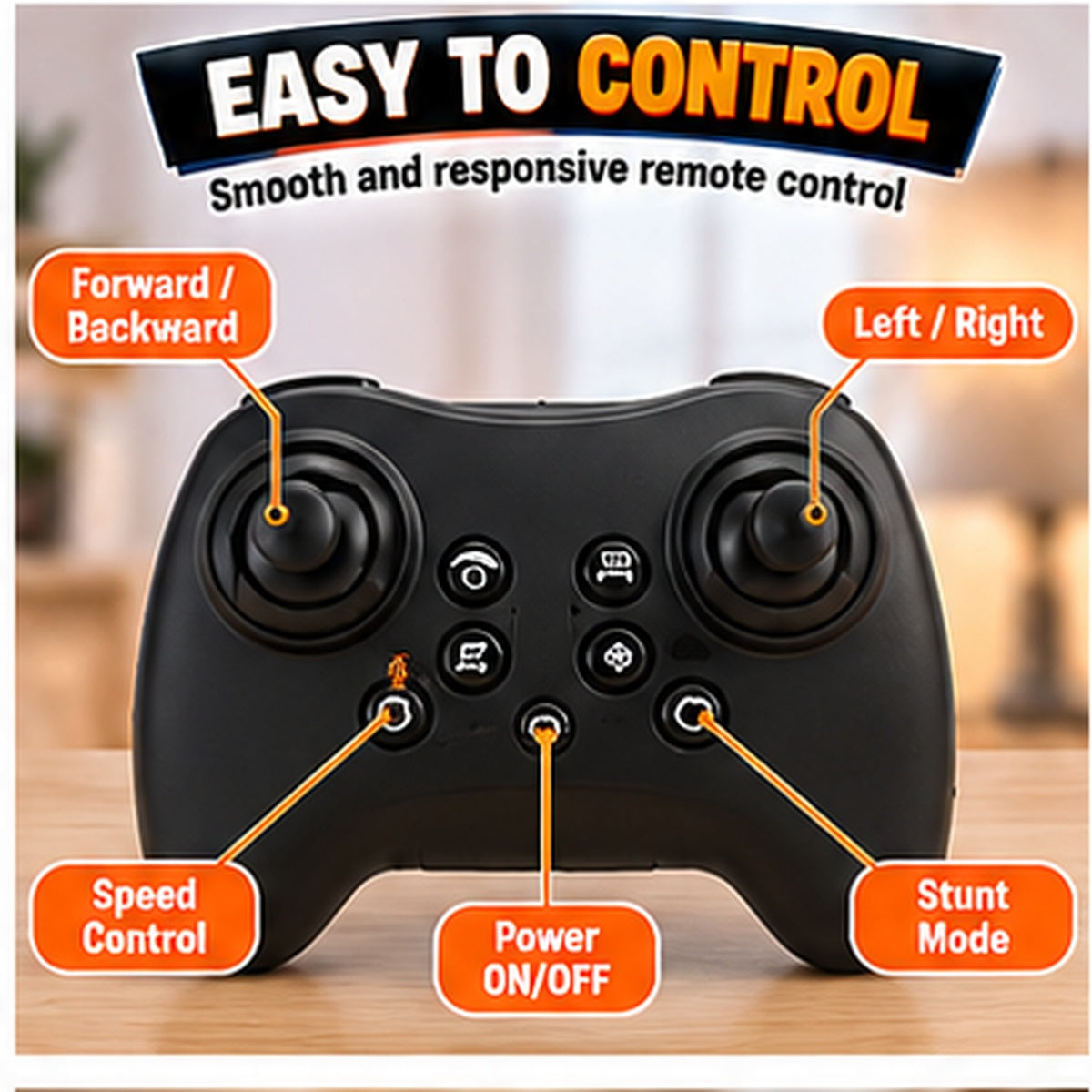 Remote Control Flying Quadcopter with LED Lights