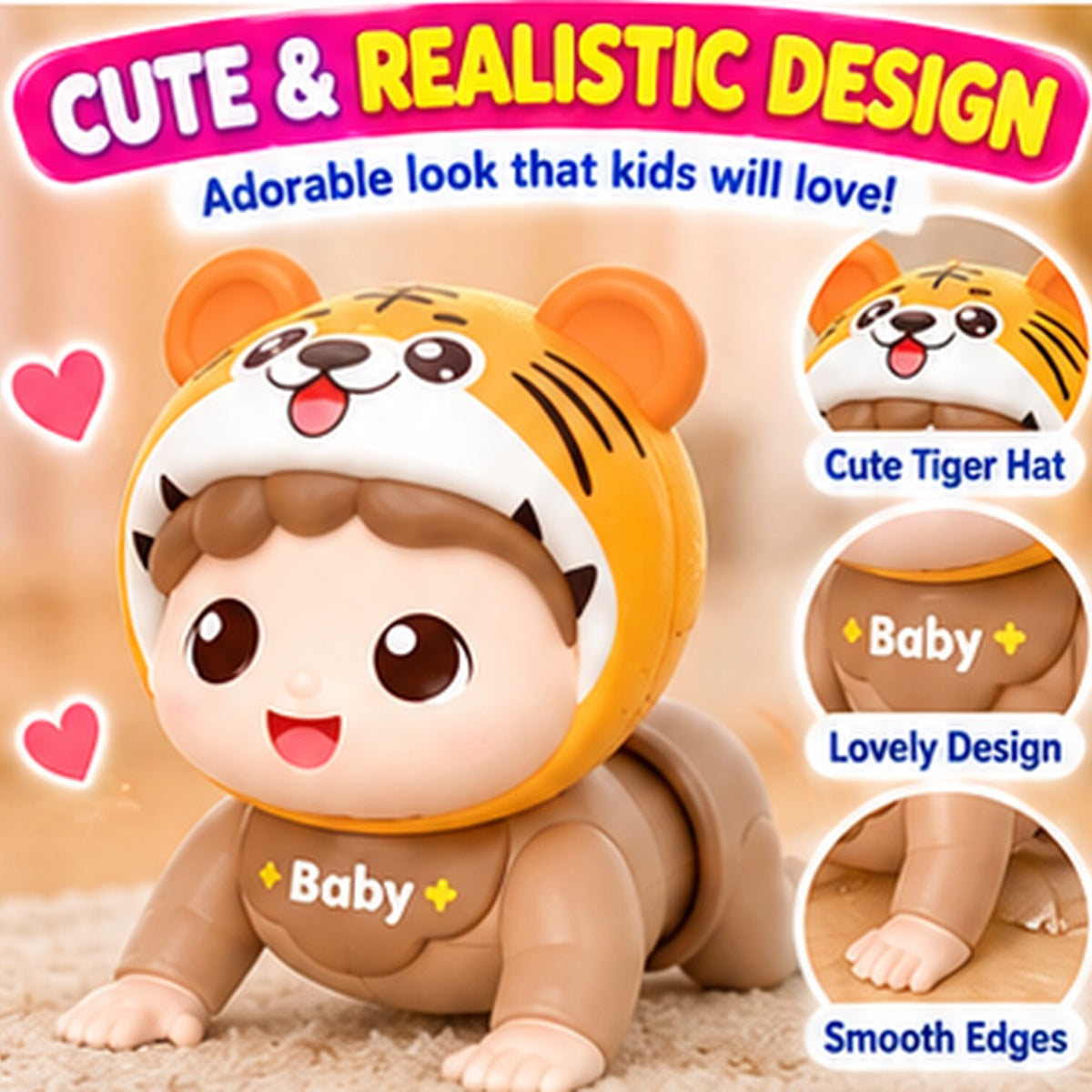 Electric Crawling Bear Toy