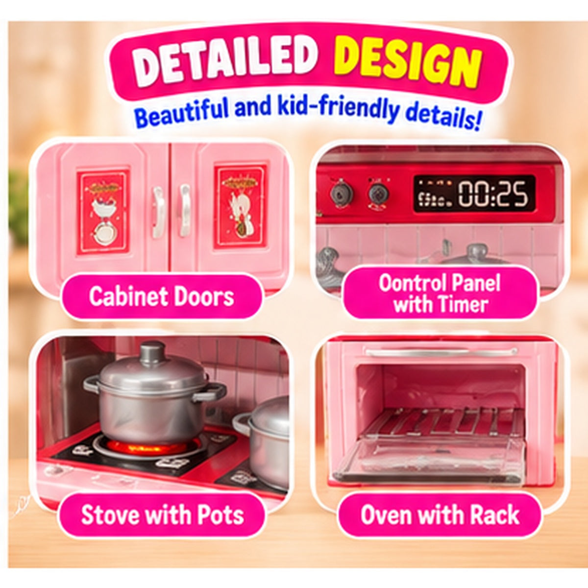 Interactive Miniature Cooking & Pretend Play Set