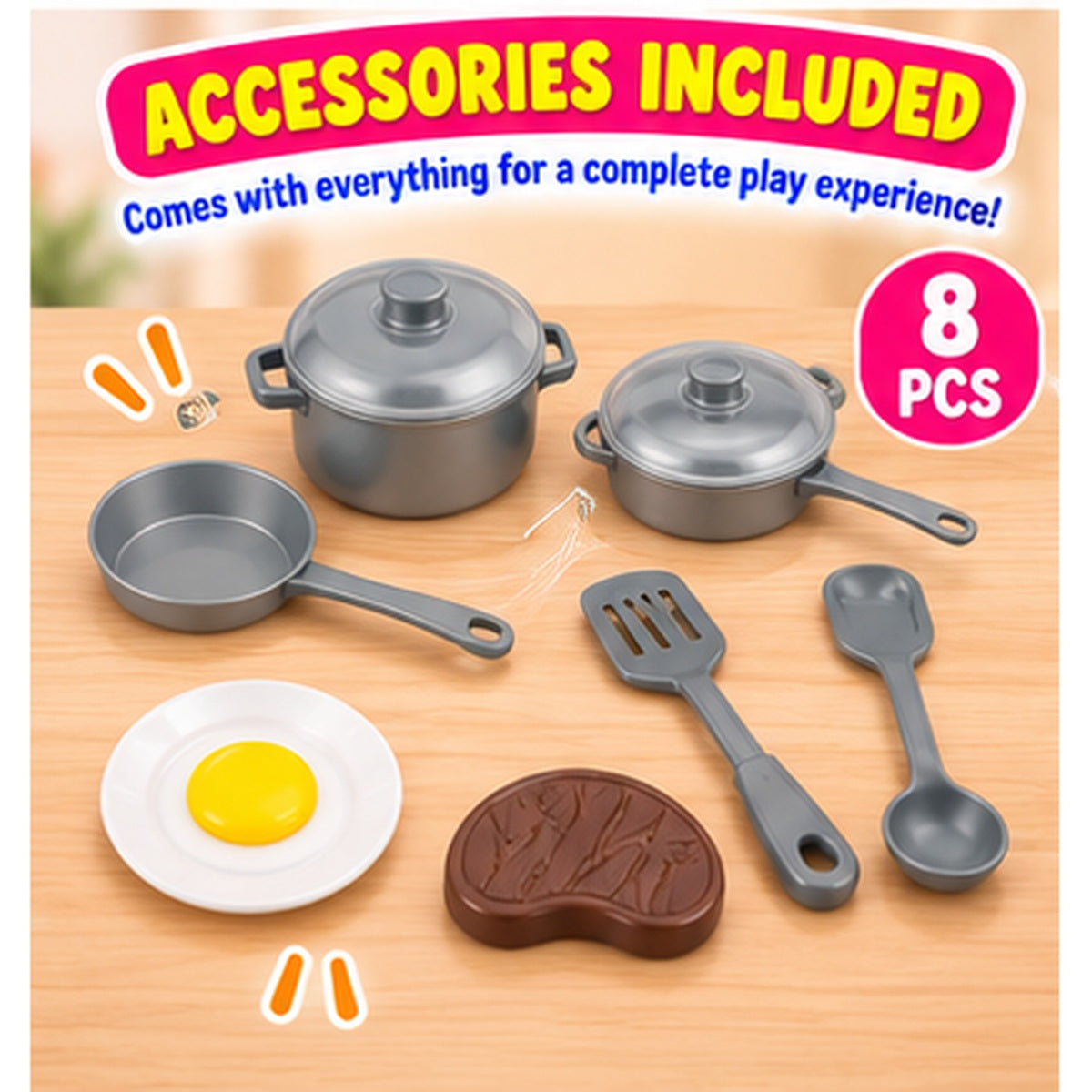 Interactive Miniature Cooking & Pretend Play Set