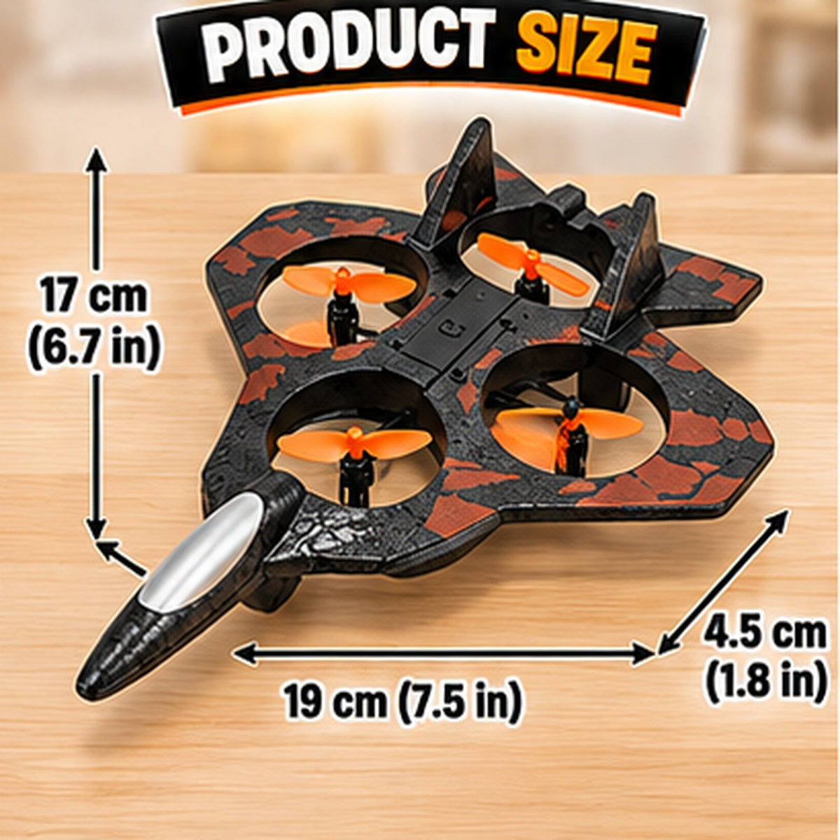 Remote Control Flying Quadcopter with LED Lights