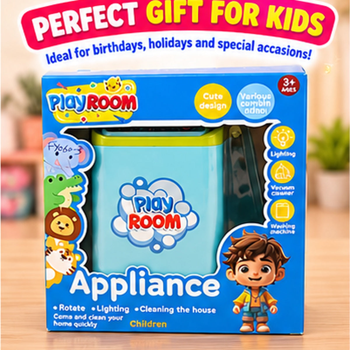 Interactive Vacuum Cleaner & Washing Machine Toy