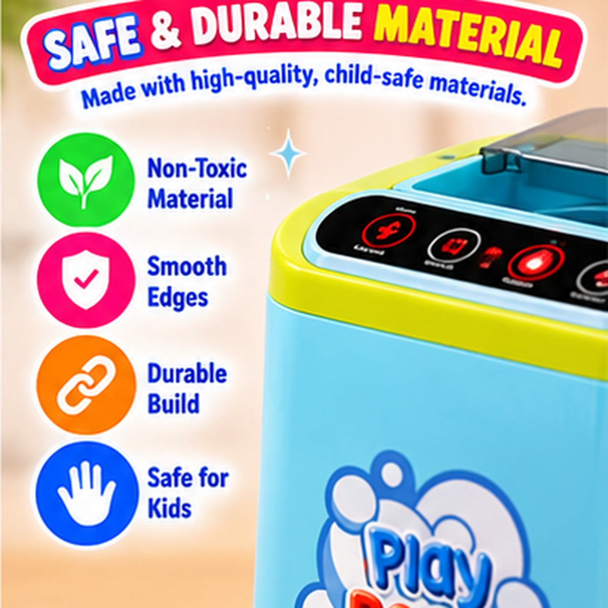 Interactive Vacuum Cleaner & Washing Machine Toy
