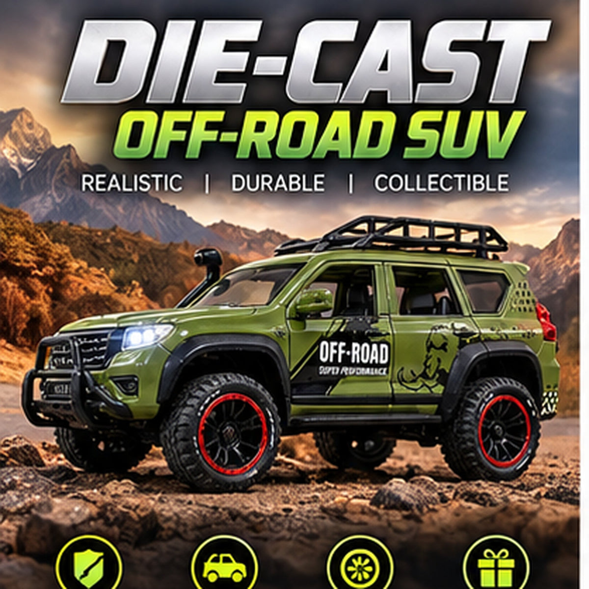 1:24 Scale Rugged Off-Road SUV Toy Model