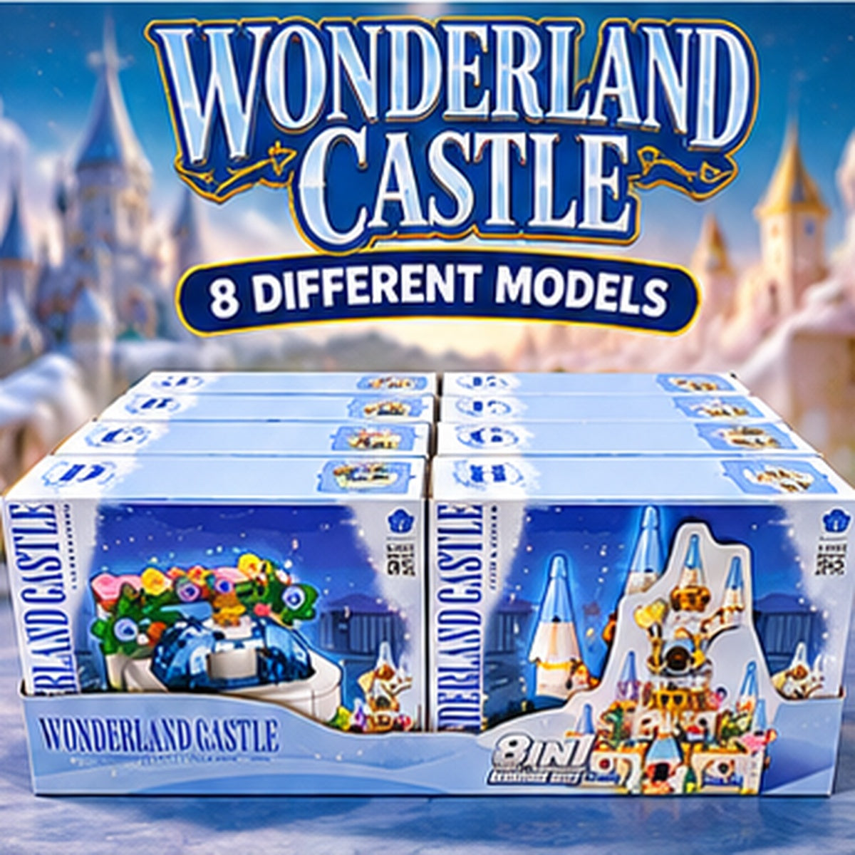 Wonderland Castle Building Blocks Set – 8 Models