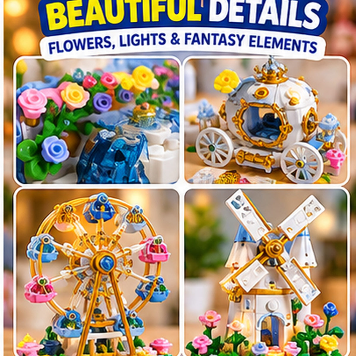 Wonderland Castle Building Blocks Set – 8 Models