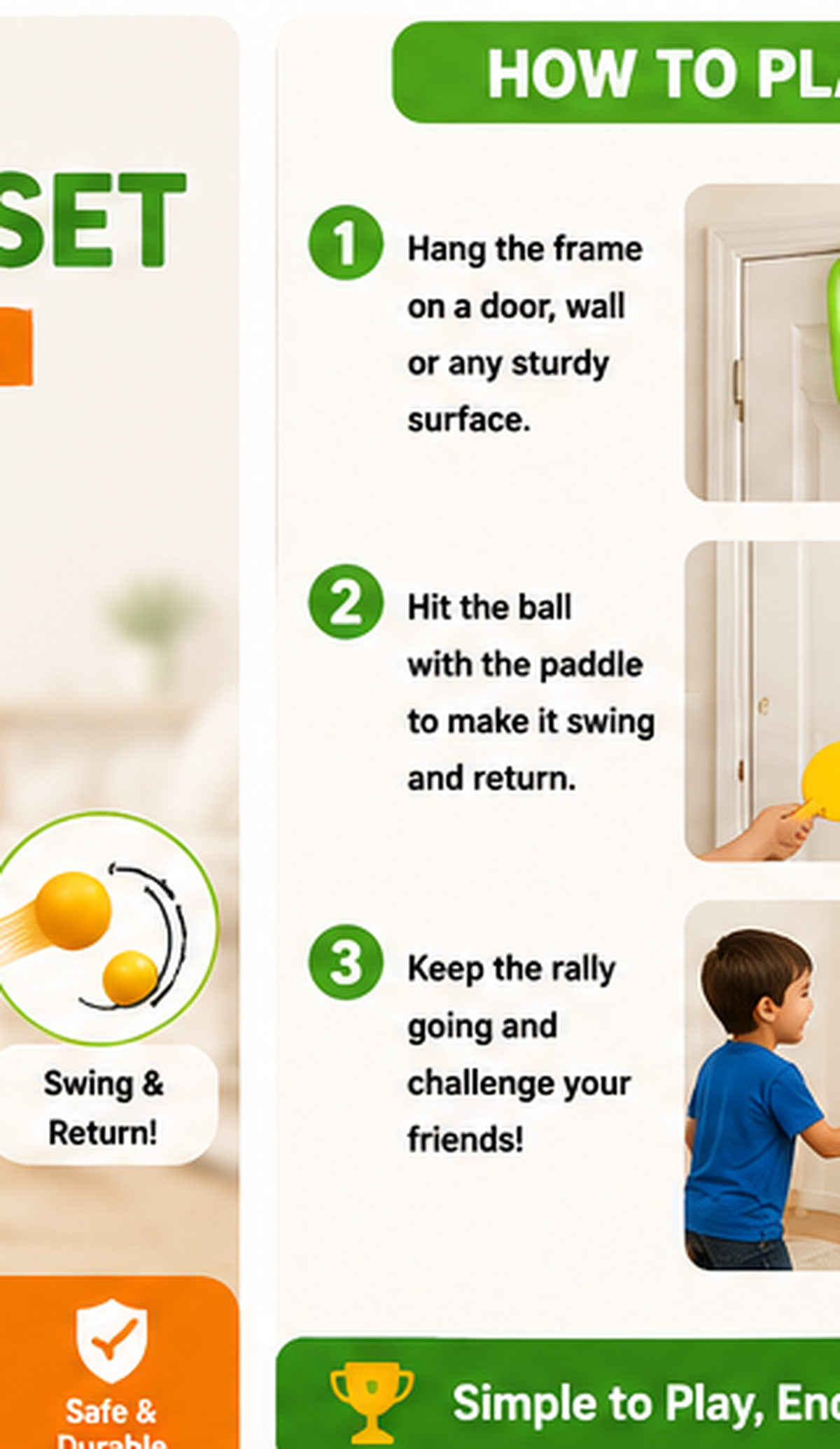 Hanging Table Tennis Set