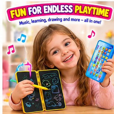 2-in-1 Drawing Board & Musical Learning Phone
