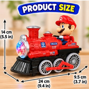 Interactive Musical Train Toy with Cartoon Character