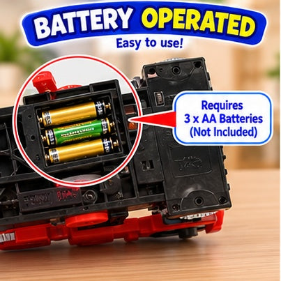 Interactive Musical Train Toy with Cartoon Character